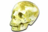 Realistic Yellow Turquoise Jasper Skull - Magnetic #382206-2